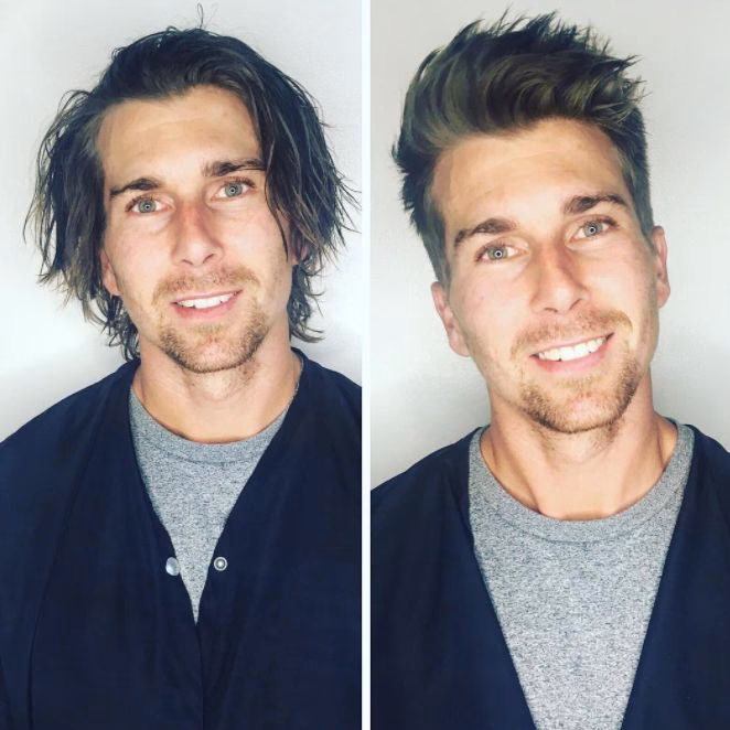 ¿Qué debe hacer un hombre antes de cortarse el pelo?