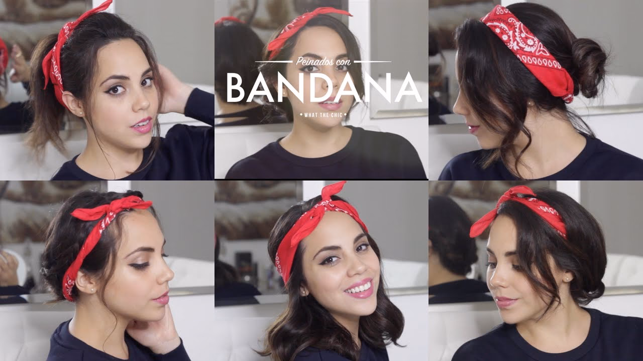 ¿Cómo se colocan las bandanas en el cabello?