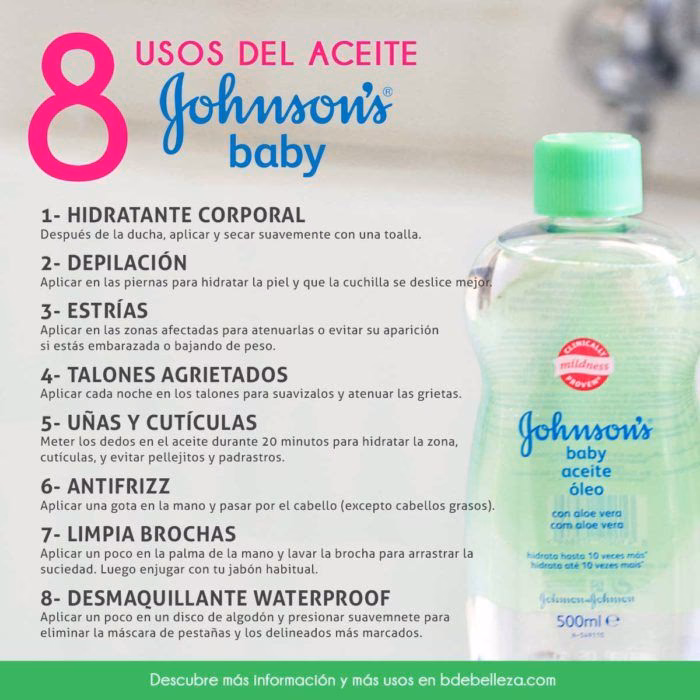 ¿Qué efecto hace el aceite de bebé en la cara?