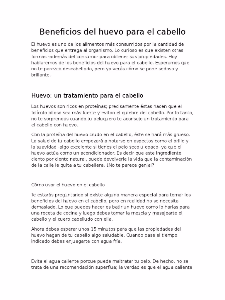 ¿Cuánto tiempo se deja el huevo en el cabello?