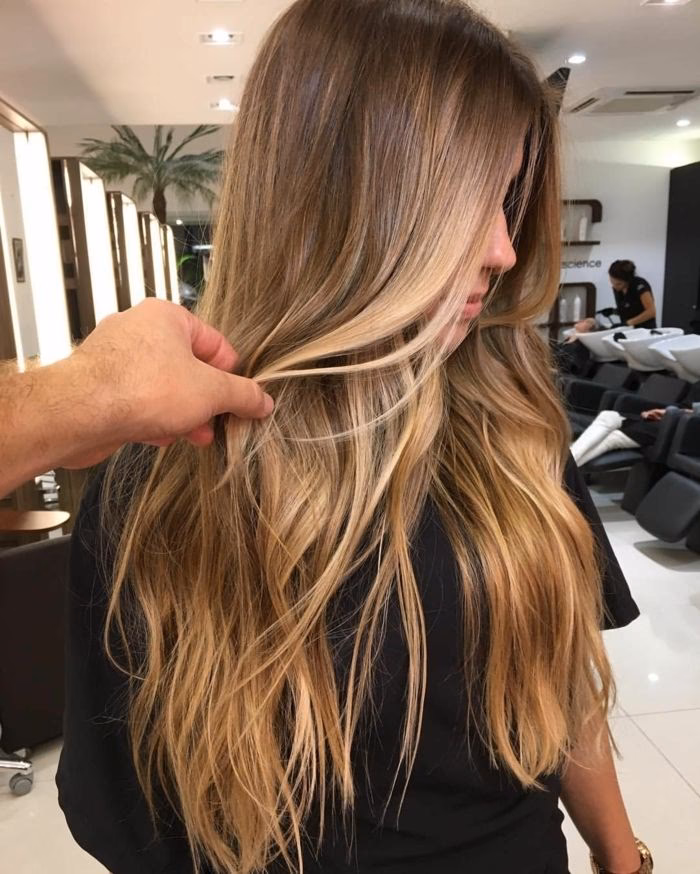 ¿El cabello castaño con reflejos rubios luce bien?