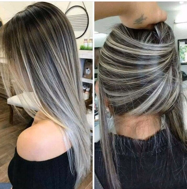 ¿Se pueden poner reflejos plateados en el cabello castaño?