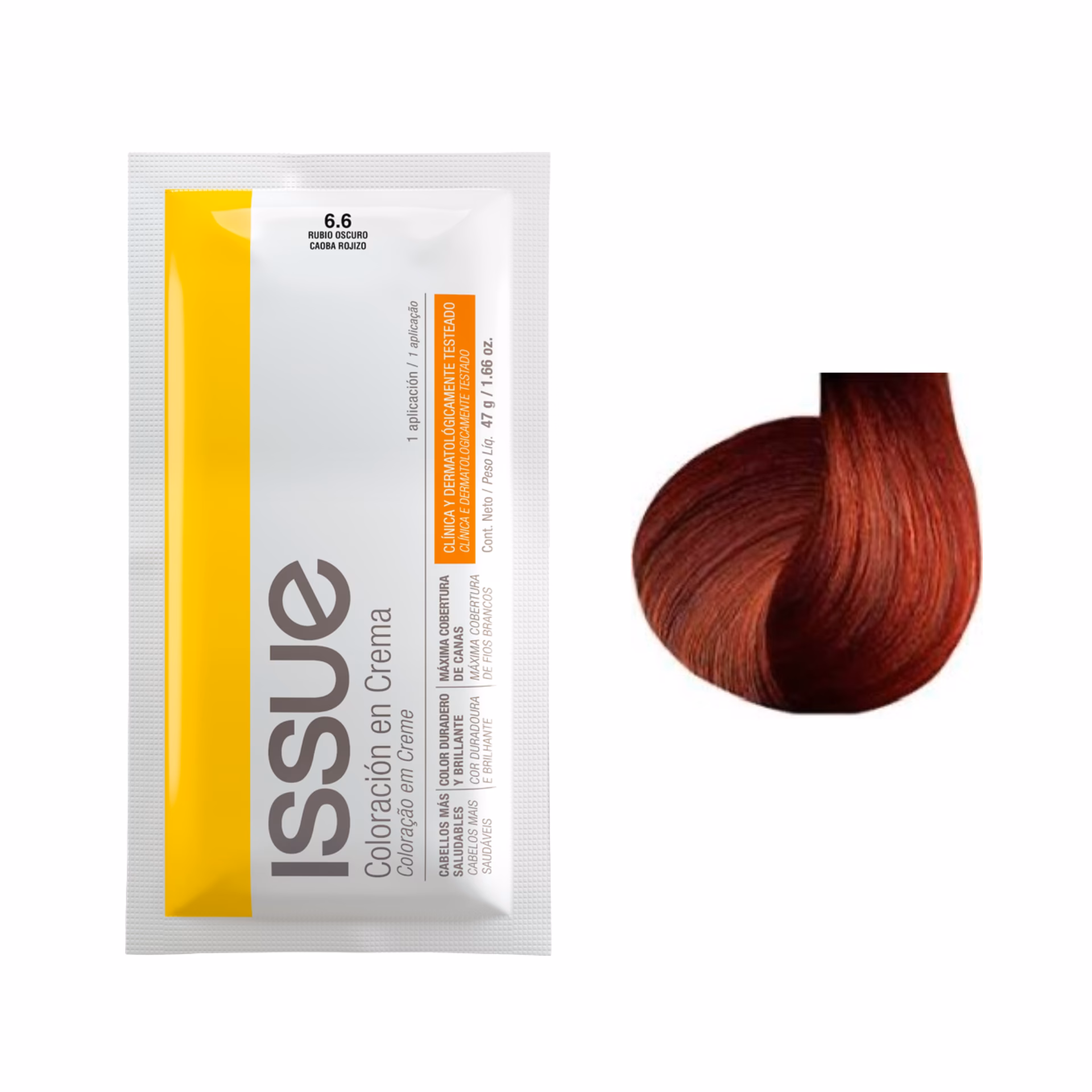 ¿De qué color es el cabello rubio rojizo?