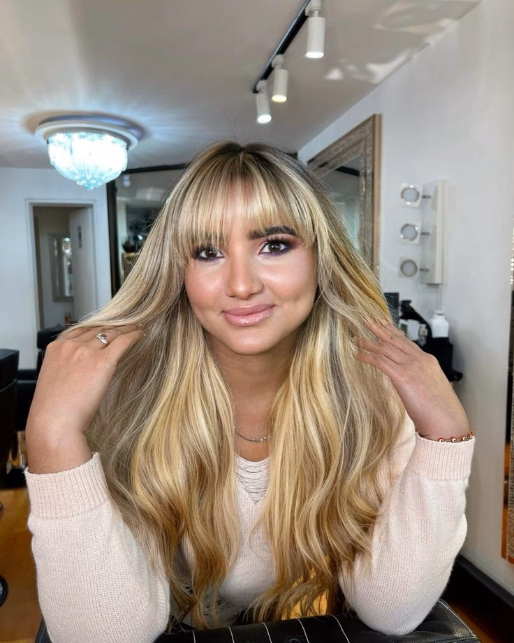 ¿El balayage funciona con flequillo?