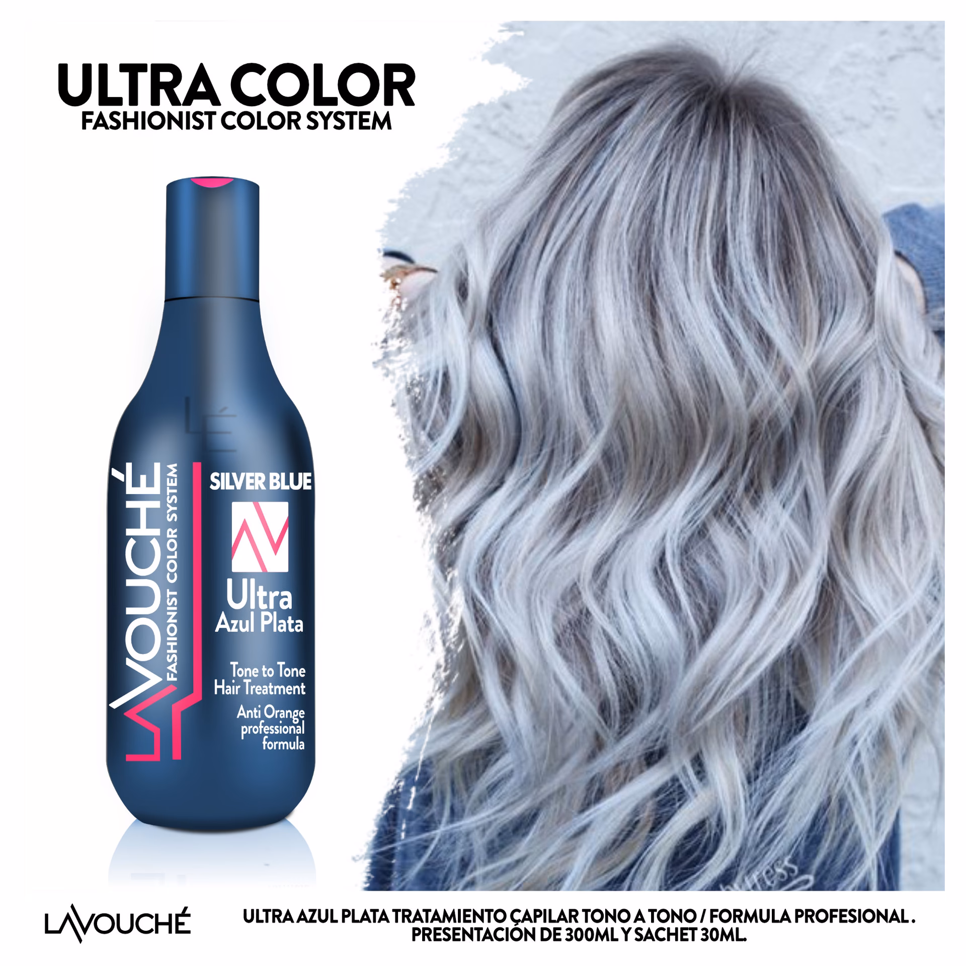 ¿Qué hace el azul plata en el cabello?