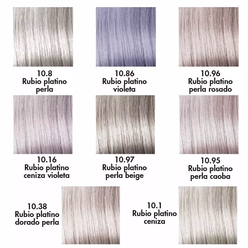 ¿Cómo es el tono de cabello rubio platino?