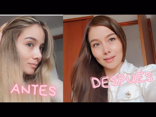 ¿Qué pasa si me tiño de rubio sobre castaño?