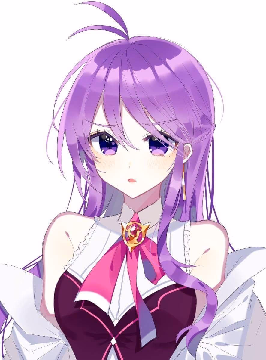 ¿Quién es la chica demonio de cabello morado del anime?