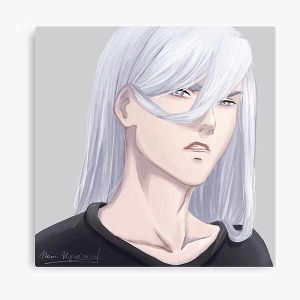 ¿Quién es el chico de cabello blanco y ojos morados en Naruto?