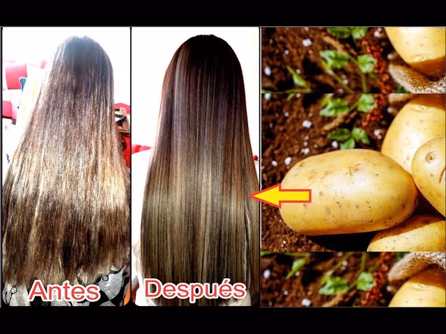 ¿Cómo puedo hacer una mascarilla de papa para el cabello?