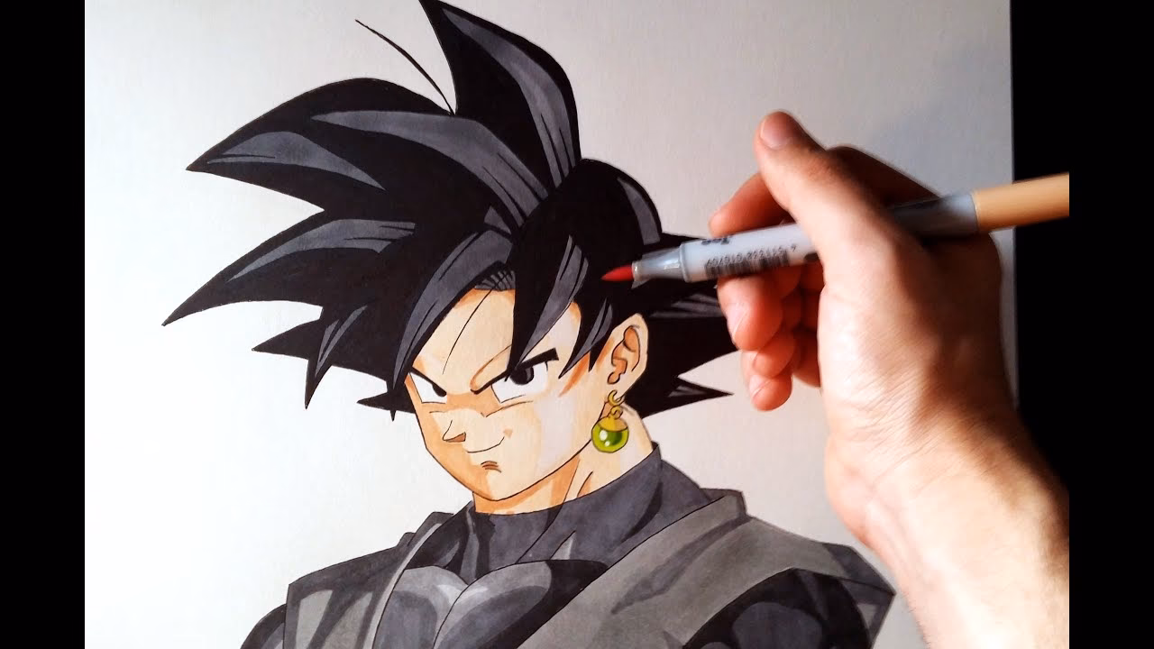 ¿Cómo puedo dibujar la cara de Goku Black?