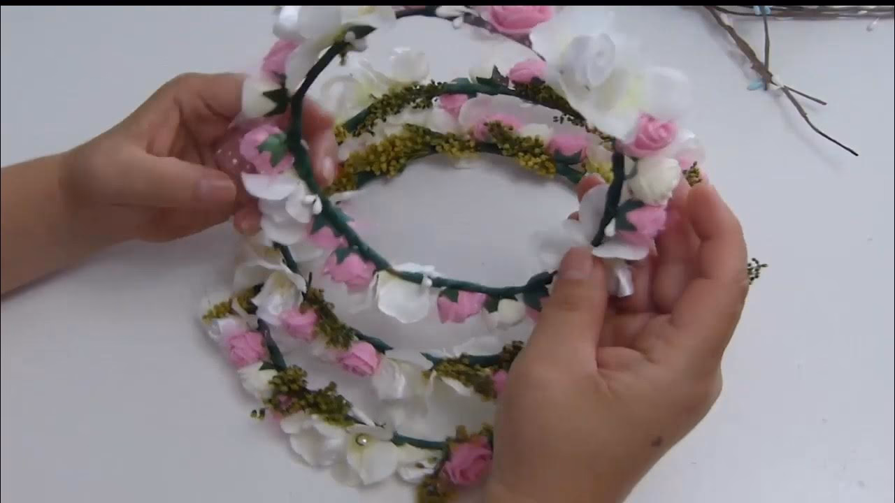¿Cómo hacer coronas de flores con flores reales sin alambre?