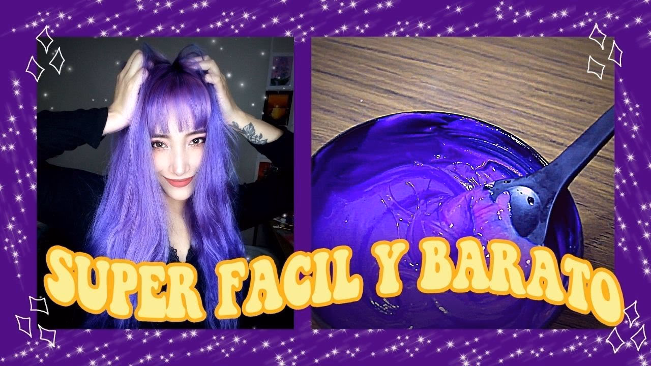 ¿Cómo hacer un tinte natural para el cabello morado?