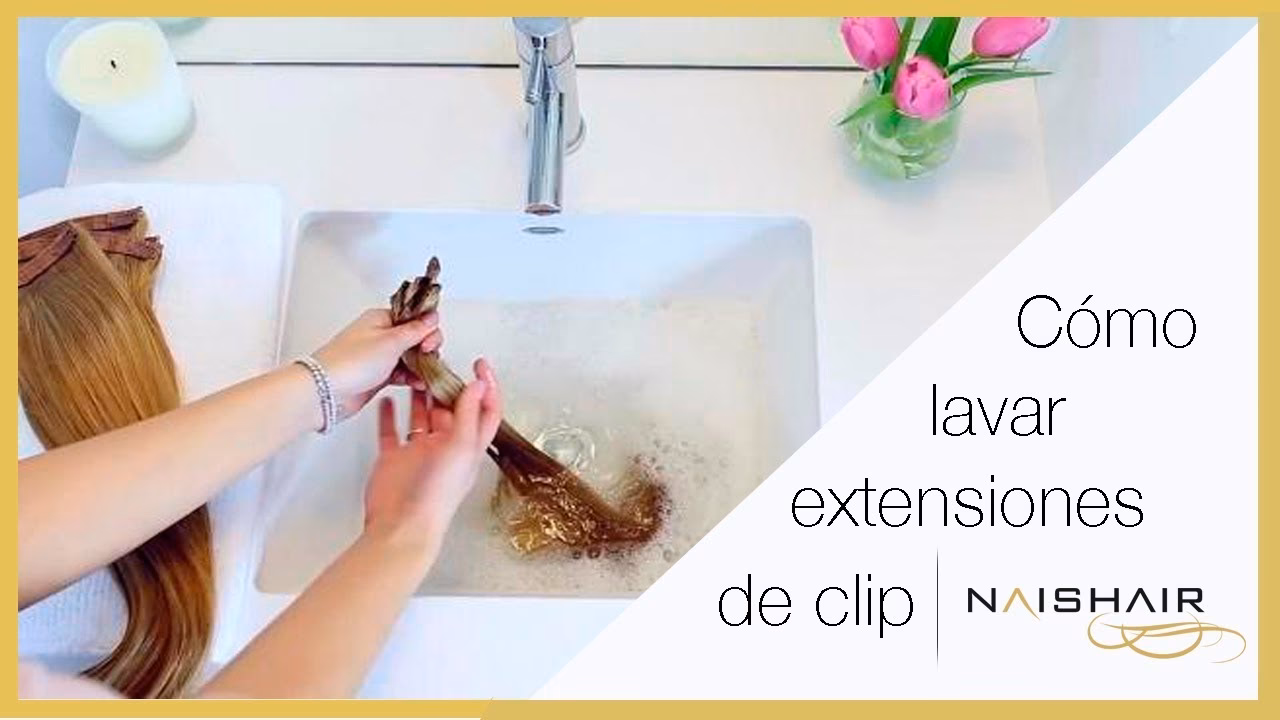 ¿Cuál es la forma correcta de lavar las extensiones de cabello?