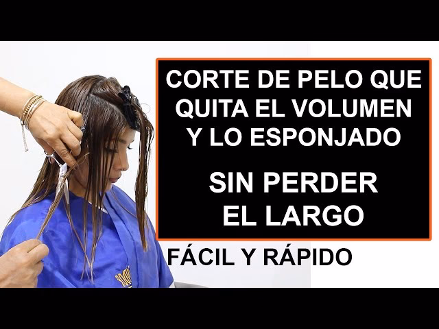¿Cómo quitarle volumen al cabello cortado?