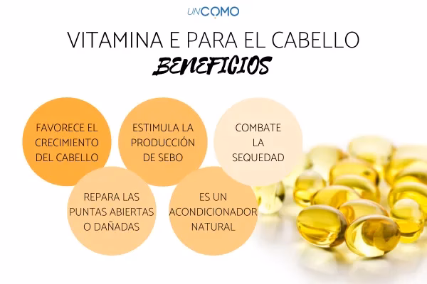 ¿Qué pasa si dejo la vitamina E en el cabello?