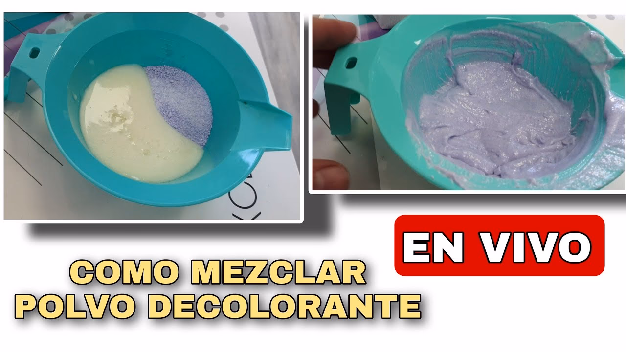 ¿Cómo se prepara el polvo para decolorar el cabello?