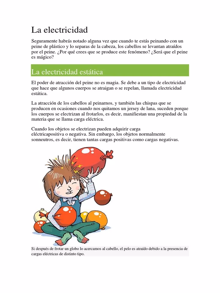 ¿Qué pasa cuando frotas un peine?