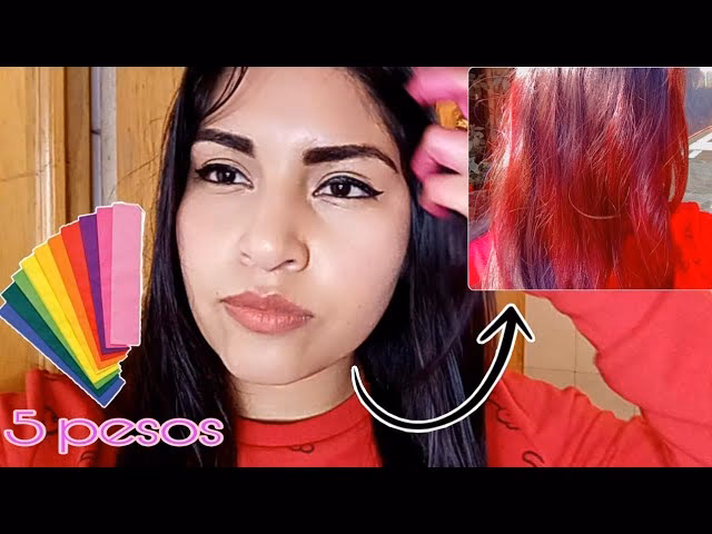 ¿Cómo se tiñe el pelo con papel crepé?