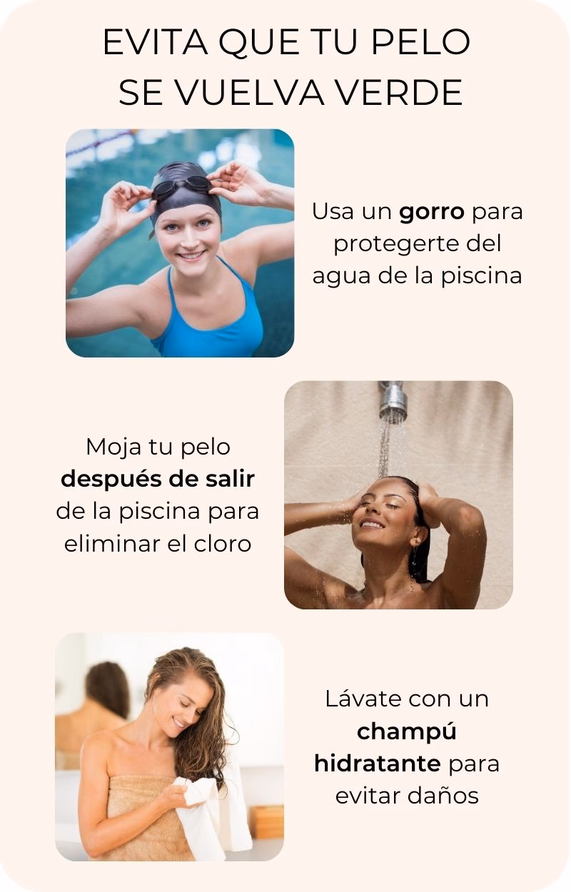 ¿Cómo evitar que se moje el pelo en natación?