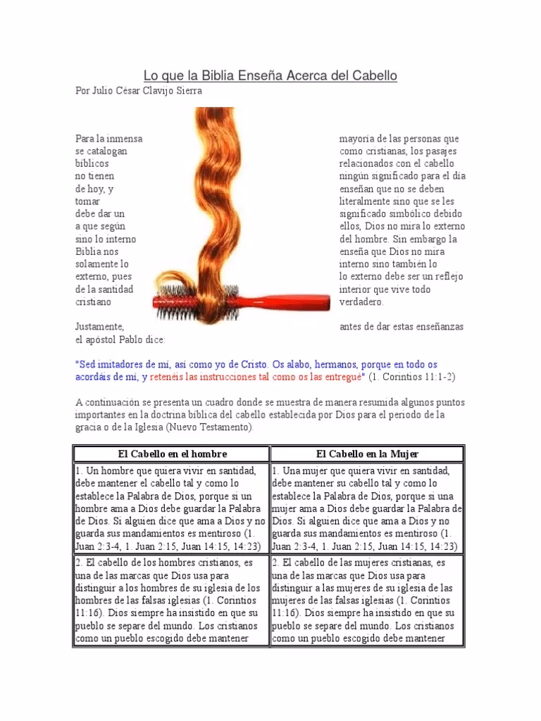 ¿Qué representa el pelo en la Biblia?