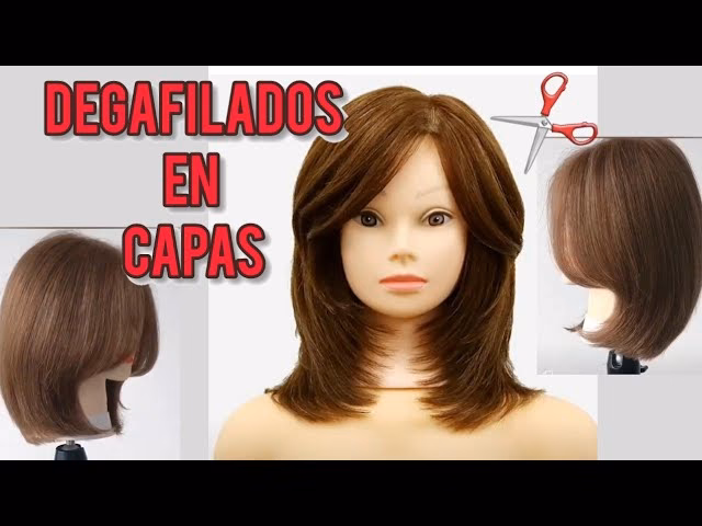 ¿El flequillo luce bien con el cabello en capas?