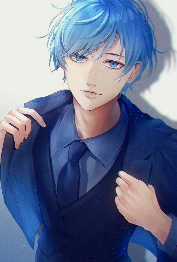¿Cuál es el anime con el chico de pelo azul?