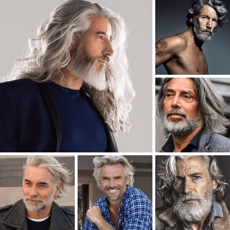 ¿Puede el cabello largo y gris lucir bien?
