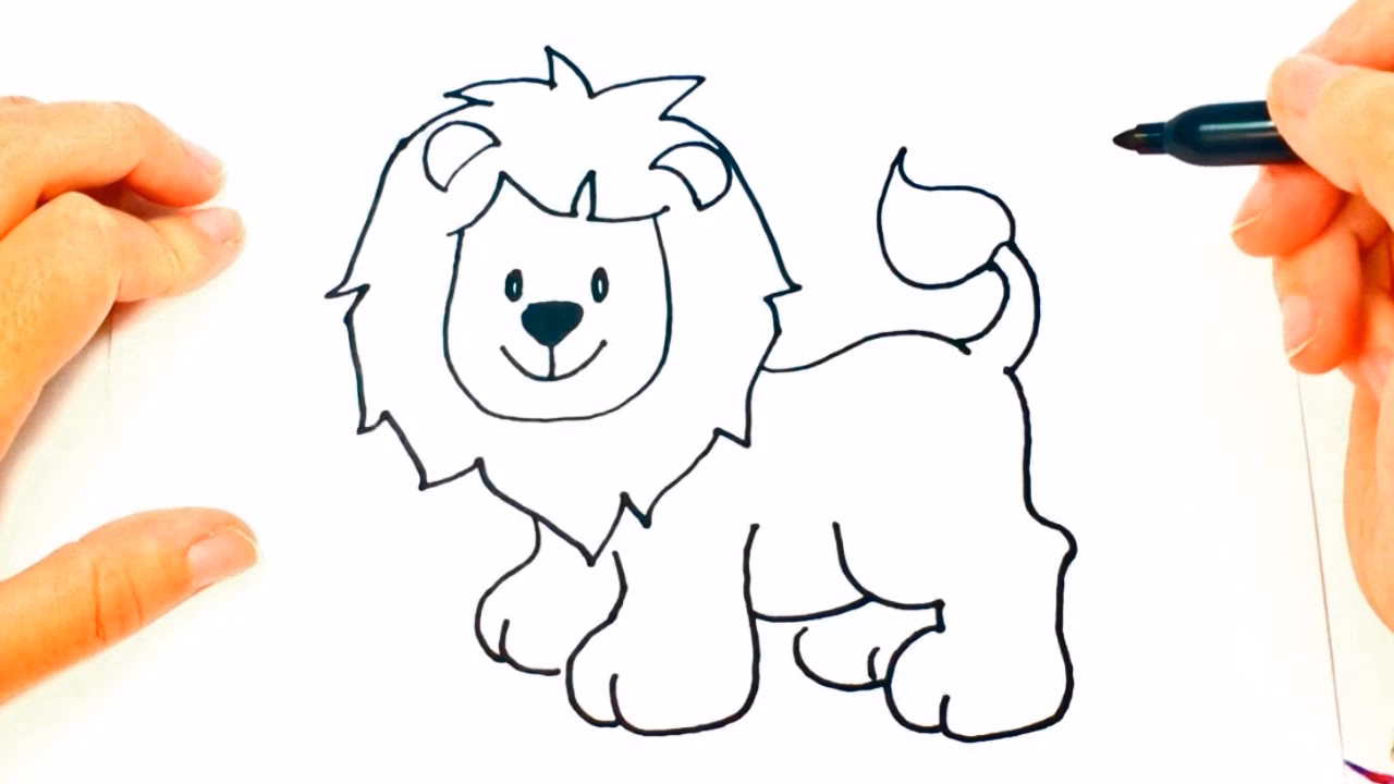 ¿Cómo dibujar un león rugiendo?