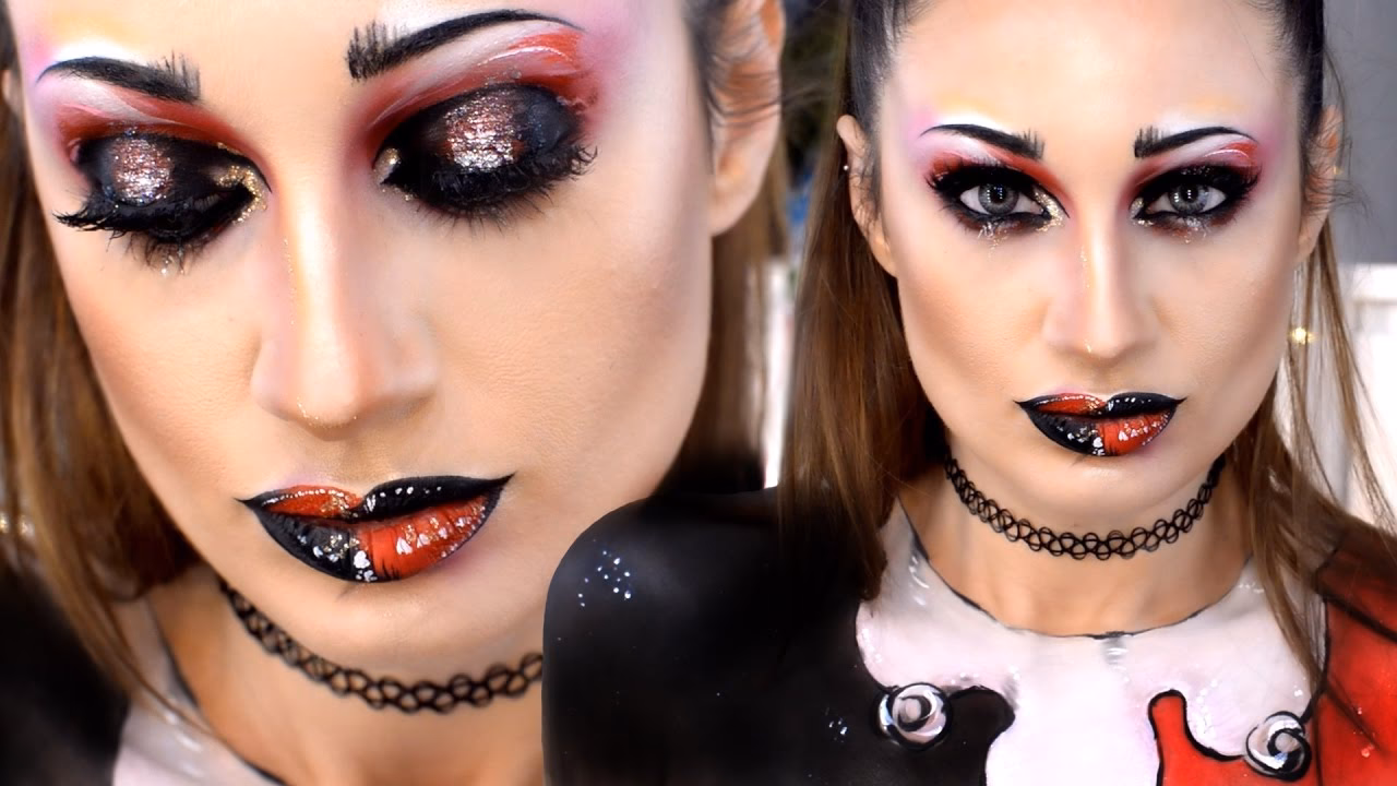 ¿Cuales son los colores del maquillaje de Harley Quinn?