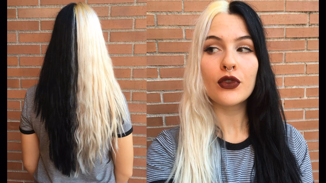 ¿Cómo se llama el pelo pintado a la mitad?