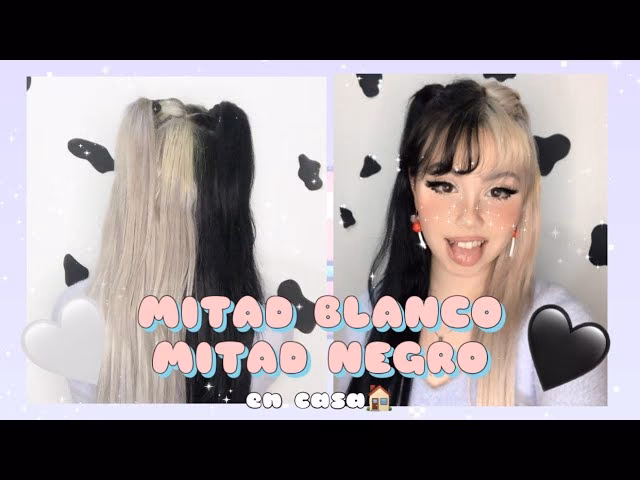 ¿Cómo se llama el color de cabello mitad y mitad?