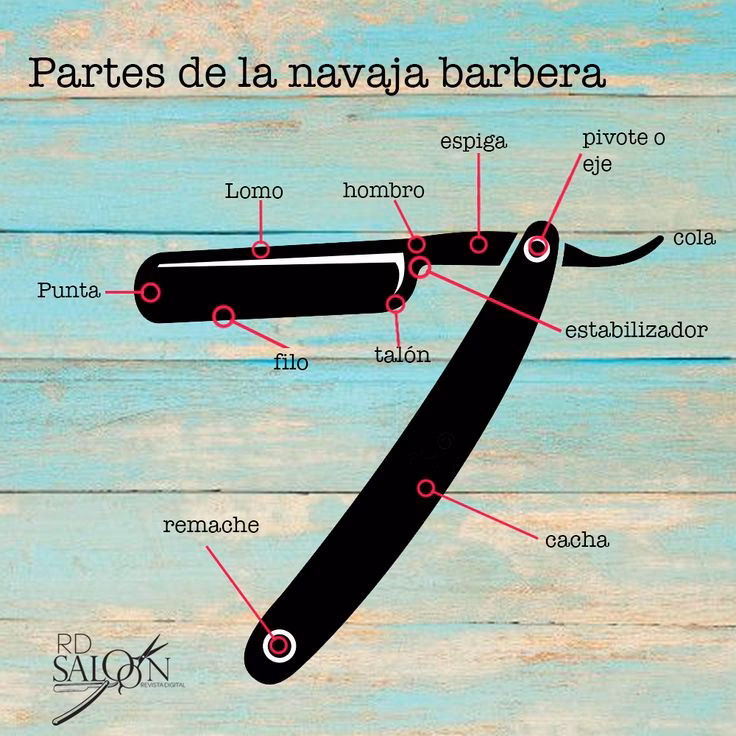 ¿Cómo se llaman las partes de la navaja?