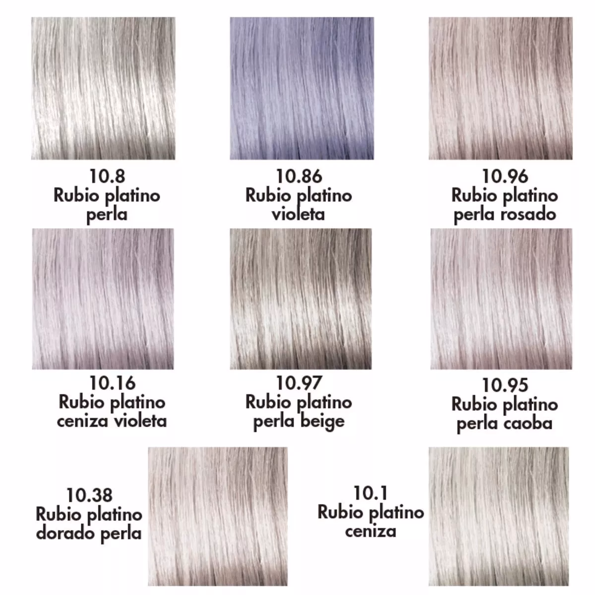 ¿Cuáles son los nombres de algunos tonos rubios?