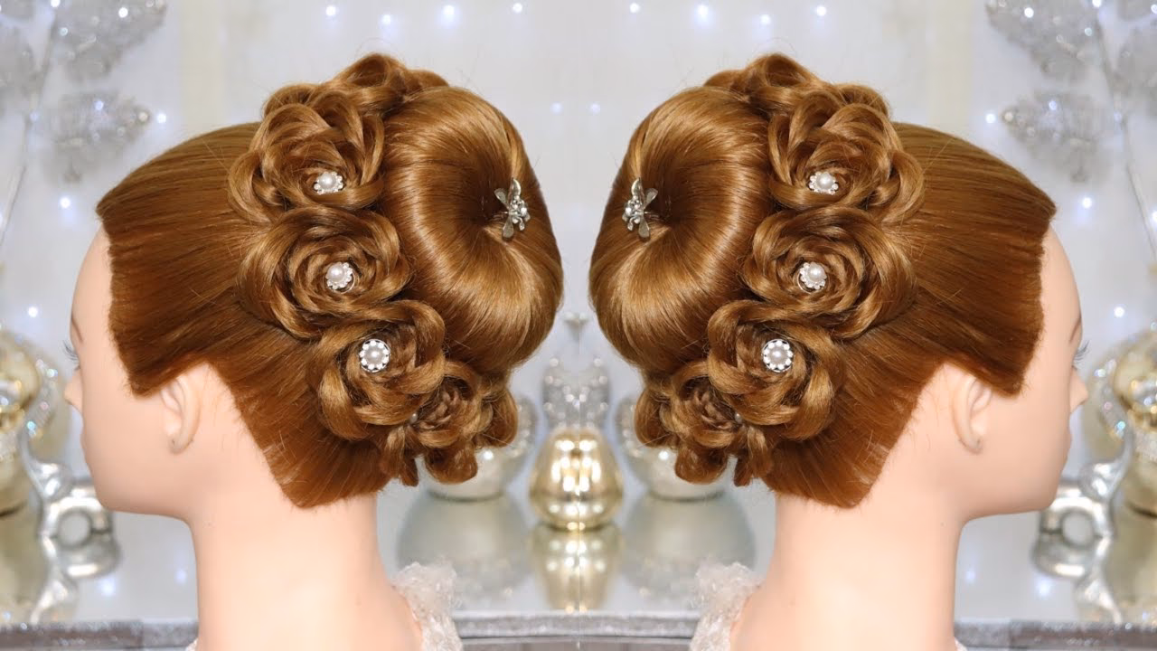 ¿Cómo llevar una flor en el pelo largo?