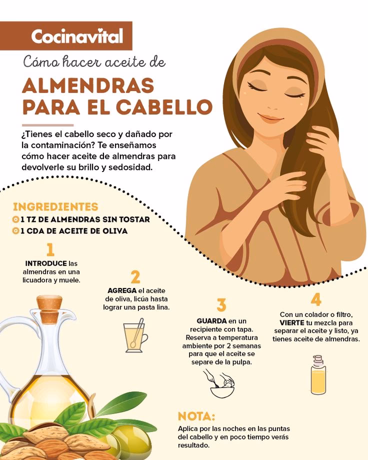 ¿Cómo usar el aceite de almendras para hidratar el cabello?