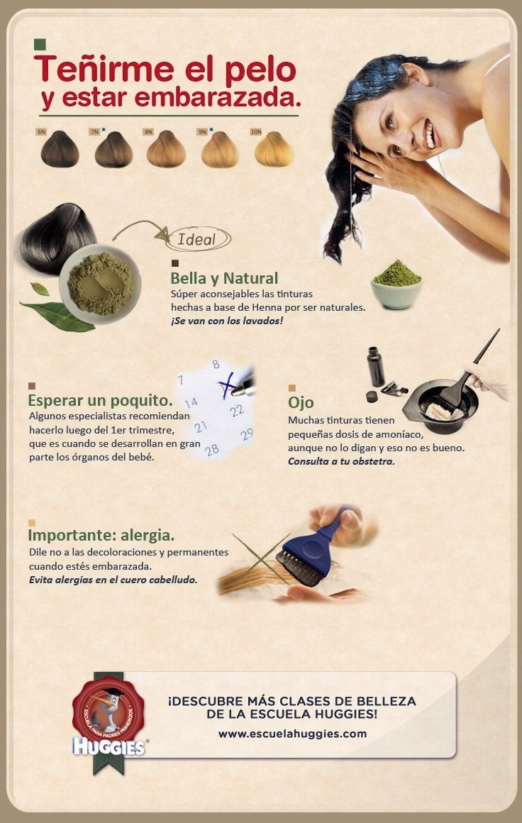 ¿Qué pasa si una embarazada se tiñe el cabello?