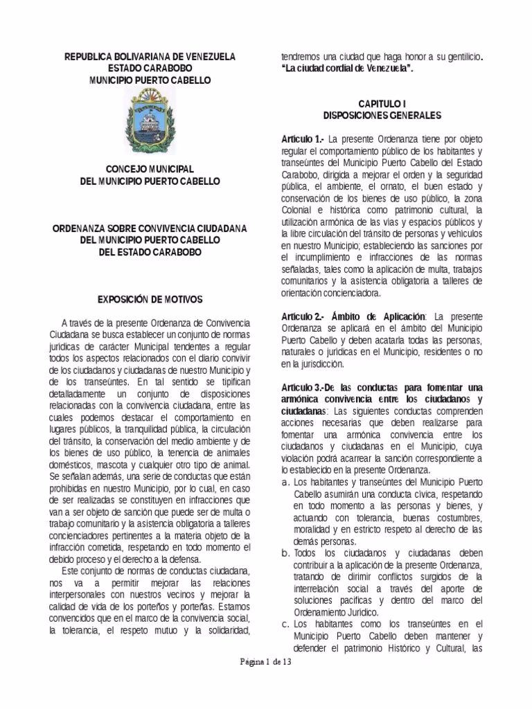 ¿Qué dice la ley de convivencia ciudadana?
