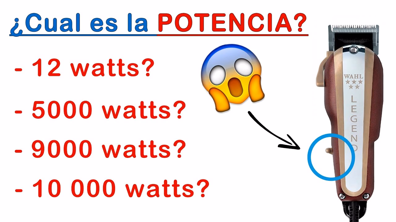 ¿Cuántos watts tiene una máquina de cortar pelo?