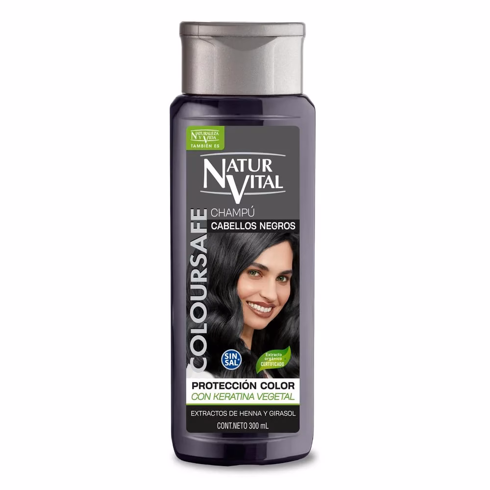 ¿Qué color de champú usas para el cabello negro?