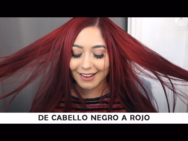 ¿Qué tinte rojo agarra en el cabello negro?